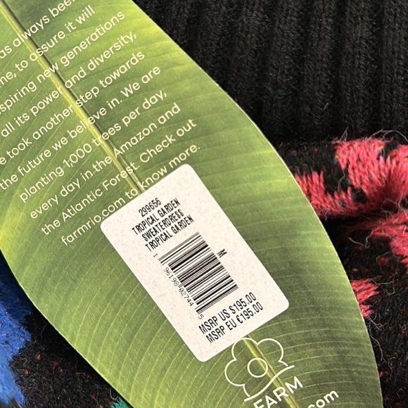 Farm Rio Tropical Garden Sweaterdress Size M NWT - Picture 10 of 13